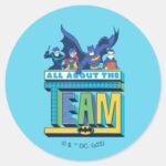 Batman All About The Team Classic Round Sticker