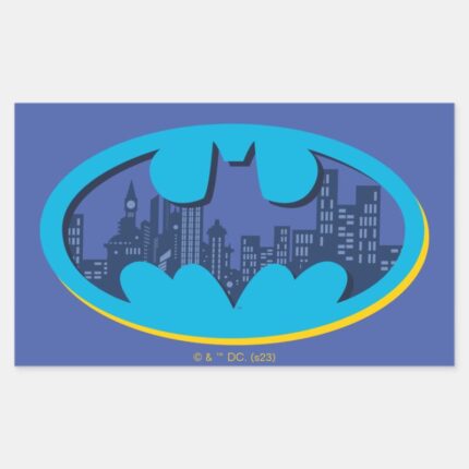 Batman Gotham City Symbol Rectangular Sticker