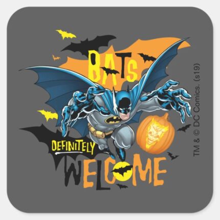 Batman Halloween Inspired Logo Square Sticker