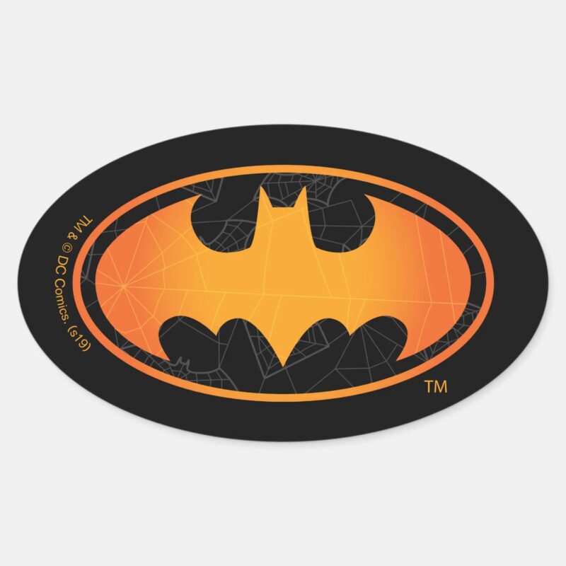 Batman Halloween Web Logo Oval Sticker Batman Halloween Web Logo Oval Sticker