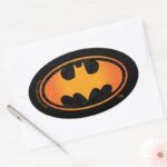 Batman Halloween Web Logo Oval Sticker