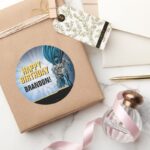 Batman Happy Birthday Classic Round Sticker