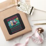 Batman Happy Holidays Joker Harley Quinn Square Sticker