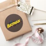 Batman Old School Logo Classic Round Sticker