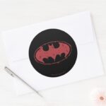 Batman Oozing Red Bat Logo Classic Round Sticker