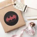 Batman Oozing Red Bat Logo Classic Round Sticker