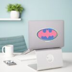 Batman Pink Polka Dot Logo Sticker