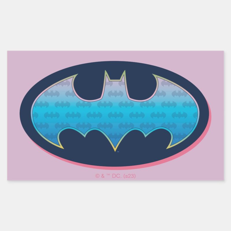 Batman Pink Blue Symbol Rectangular Sticker Batman Pink Blue Symbol Rectangular Sticker