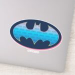 Batman Pink Blue Symbol Sticker