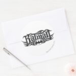 Batman Stylized Logo Classic Round Sticker