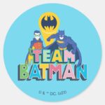 Batman Team Batman Classic Round Sticker