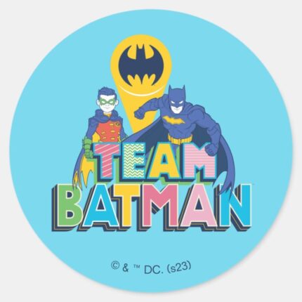 Batman Team Batman Classic Round Sticker