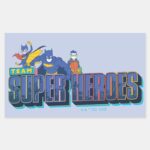 Batman Team Super Heroes Rectangular Sticker