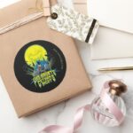 Batman Who Haunts Gothams Night Classic Round Sticker