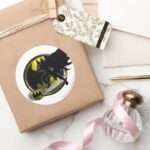 Batman And Circle Logo Classic Round Sticker