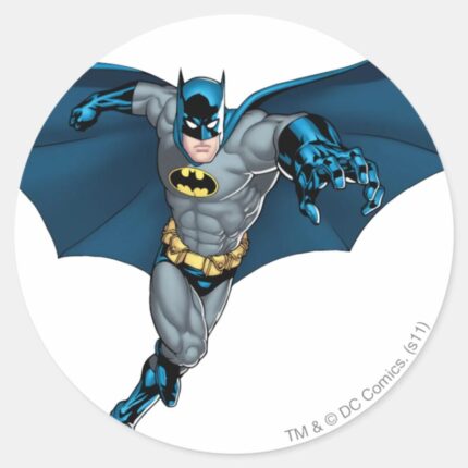 Batman And Joker With Cards Classic Round Sticker
