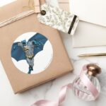 Batman And Joker With Cards Classic Round Sticker