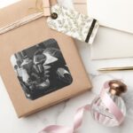 Batman And Robin In Batcycle Square Sticker