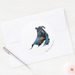 Batman On Gargoyle Classic Round Sticker