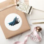 Batman Strong Look Right Classic Round Sticker