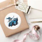 Batman Swings Over Classic Round Sticker