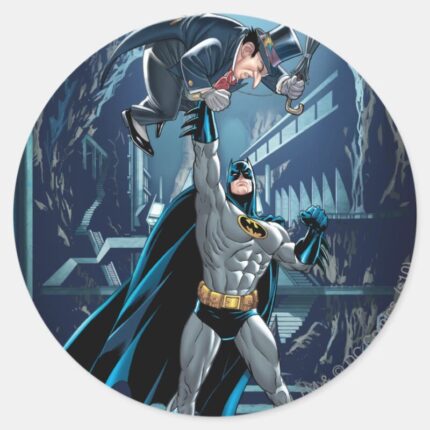 Batman Vs. Penguin Classic Round Sticker
