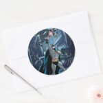Batman Vs. Penguin Classic Round Sticker