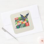 Batman Vs Joker Naughty Or Nice Square Sticker