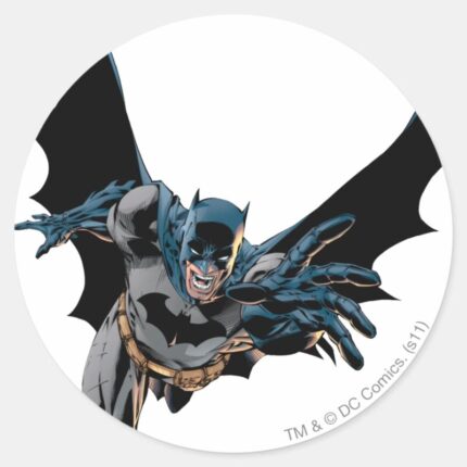 Batman Yells And Lunges Classic Round Sticker