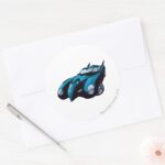 Batmobile Front Classic Round Sticker
