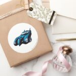 Batmobile Front Classic Round Sticker