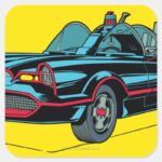 Batmobile Square Sticker
