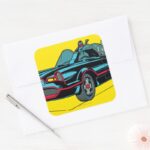 Batmobile Square Sticker