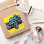 Batmobile Square Sticker