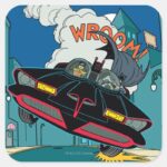 Batmobile Wroom Square Sticker