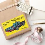 Batmobile Happy Birthday Rectangular Sticker