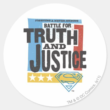 Battle For Truth Justice Classic Round Sticker