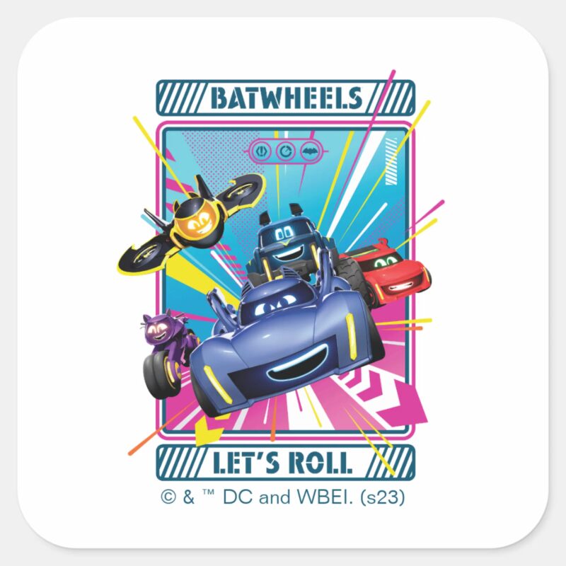 Batwheels™ Lets Roll Square Sticker Batwheels™ Lets Roll Square Sticker