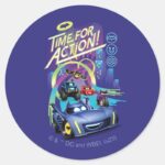 Batwheels™ Time For Action Classic Round Sticker