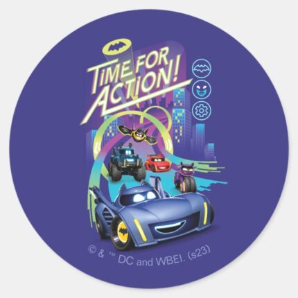 Batwheels™ Time For Action Classic Round Sticker