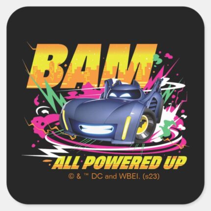 Batwheels™ Bam All Powered Up Square Sticker