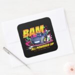 Batwheels™ Bam All Powered Up Square Sticker