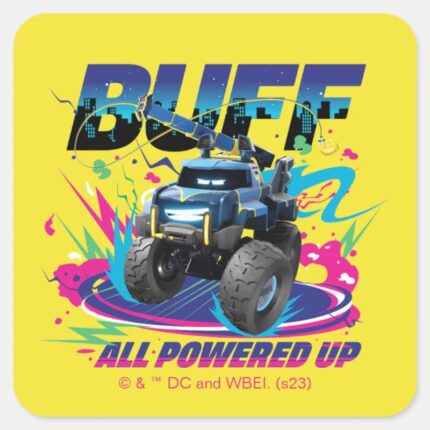 Batwheels™ Buff All Powered Up Square Sticker