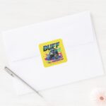 Batwheels™ Buff All Powered Up Square Sticker