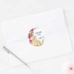 Be Our Guest Belle Birthday Classic Round Sticker