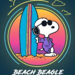 Beach Beagle Peanuts Poster