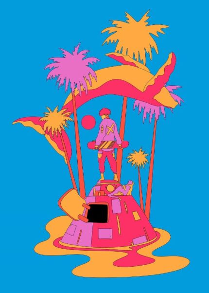 Beach Landing Spring Vibes Poster