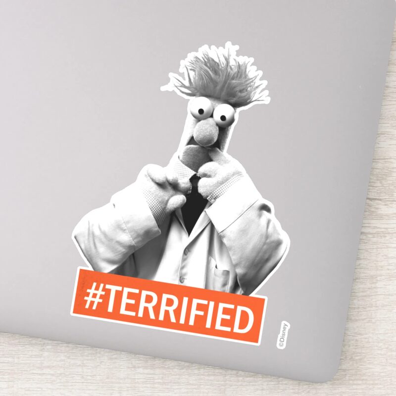 Beaker Terrified Sticker Beaker Terrified Sticker