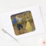 Beauty The Beast Dancing In The Ballroom Square Sticker
