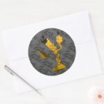 Beauty The Beast Lumiere Silhouette Classic Round Sticker